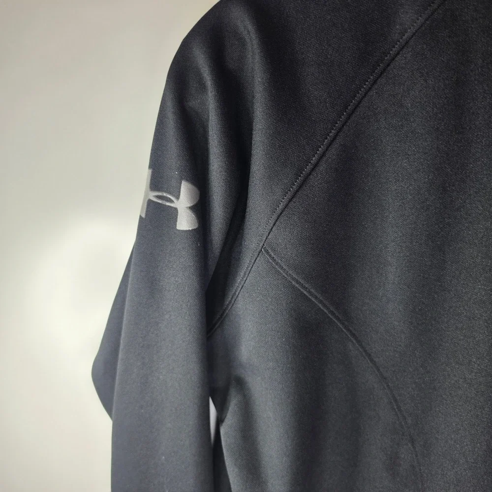 Under Armour Womens Black AllSeasonGear Full Zip Track Jacket Semi Fitted MD M